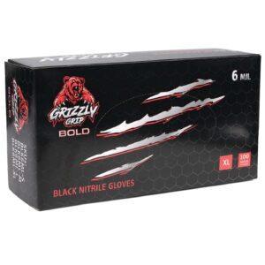 Grizzly Grip Bold Black Nitrile Gloves